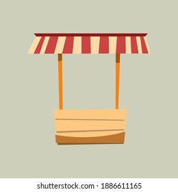 A place to sell fruit or merchandise in the market