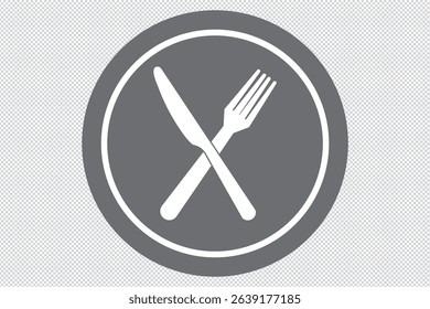 place setting cutlery knife and plate set icons of vector illustration EPS 10