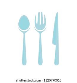 Place setting with plate, knife and fork illustration isolated - restaurant cutlery menu icon