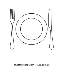 Plate Outline Images, Stock Photos & Vectors | Shutterstock