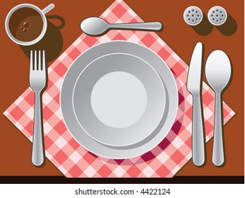 Place setting vector.