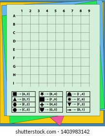 place shapes in coordinates,Find and match numbers and letters coordinator.educational game for kids and adults development of logic, iq.