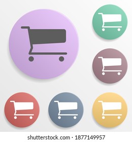 Place shopping center badge color set icon. Simple glyph, flat vector of map icons for ui and ux, website or mobile application