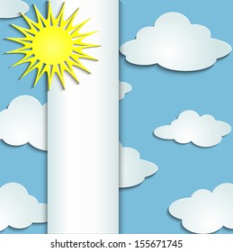 place to sign the blue sky clouds sun stickers