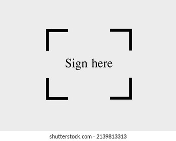 Place Signature Inside Frame Simple Design