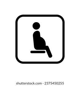 A place to sit on public transport for pregnant women . EPS10