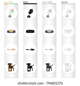 Place, sleep, dog, and other web icon in cartoon style.play, Training, hound icons in set collection.