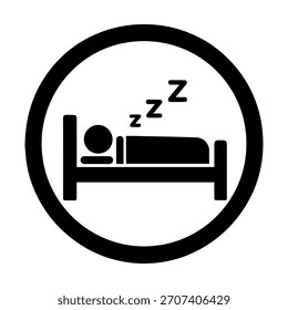 place to sleep sign vector icon on a white background
Vector warning sign icon