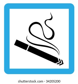 Place for smoking. The Vector illustration.