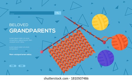 Place for text, place for copying. concept flyer, web banner, ui header, enter site. Layout illustration modern slider page. Grain texture and noise effect.