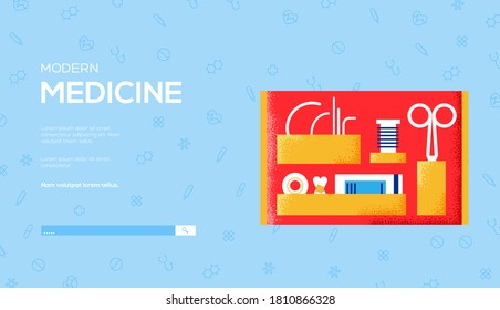 Place for text, place for copying. concept flyer, web banner, ui header, enter site. Layout illustration modern slider page. Grain texture and noise effect.