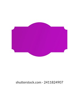 Place for text. Flat, purple, banner design, beautiful shape banner for text. Vector icon