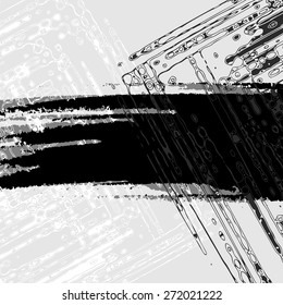 place for text on grey background with stylized lines(for reviewer---I am creator and copyright holder a source image)