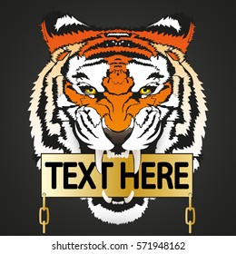 Place for text. Tiger.Background.text here.