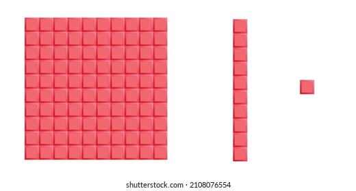 Place value base 10. Base ten blocks for kids preschool