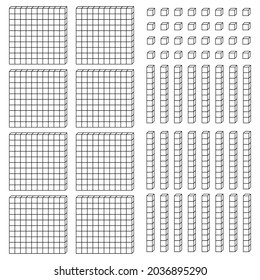 place value chart. one tens and hundreds