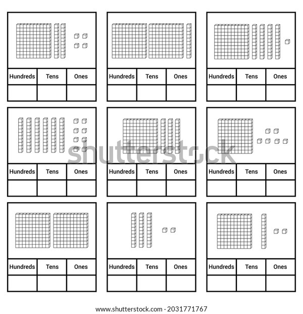 Place Value Chart One Tens Hundreds Stock Vector (Royalty Free) 2031771767