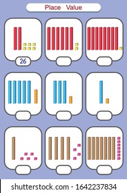 place value worksheet students write down stock vector royalty free 1642237834 shutterstock