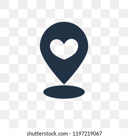 Place vector icon isolated on transparent background, Place transparency concept can be used web and mobile