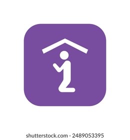 Place of worship vector symbol praying pray area