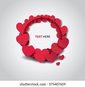 place your love text into free space of heart / modern valentine background