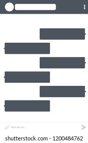 Place your own text in the message boxes. Short Message Service Bubbles. Vector chat bubbles