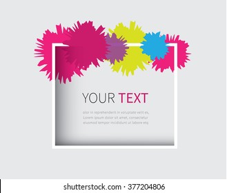 place your promote text in free space in square frame / vector frame for sample text