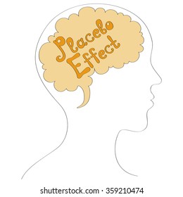 Placebo effect vector background