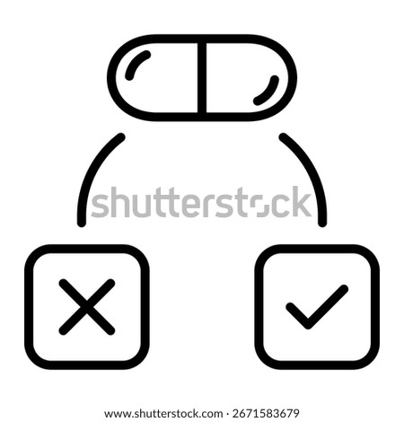 Placebo Icon Vector Illustratio, White Background