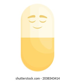 Vector de caricatura de icono de la píldora Placebo. Medicamento de farmacia. Receta médica