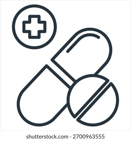 Ilustração do vetor do ícone da estrutura de tópicos do placebo