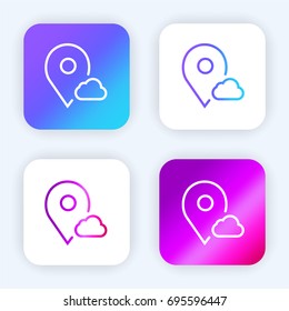 Placeholder bright purple and blue gradient app icon