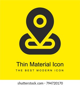Placeholder bright yellow material minimal icon or logo design