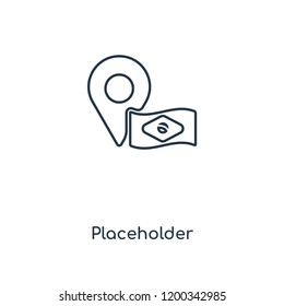 Placeholder concept line icon. Linear Placeholder concept outline symbol design. This simple element illustration can be used for web and mobile UI/UX.