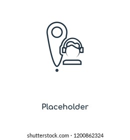Placeholder concept line icon. Linear Placeholder concept outline symbol design. This simple element illustration can be used for web and mobile UI/UX.