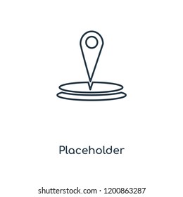 Placeholder concept line icon. Linear Placeholder concept outline symbol design. This simple element illustration can be used for web and mobile UI/UX.
