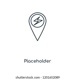Placeholder concept line icon. Linear Placeholder concept outline symbol design. This simple element illustration can be used for web and mobile UI/UX.