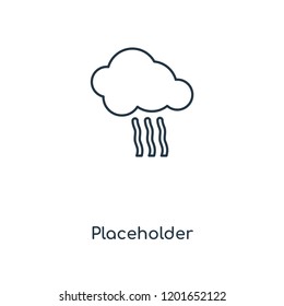 Placeholder concept line icon. Linear Placeholder concept outline symbol design. This simple element illustration can be used for web and mobile UI/UX.