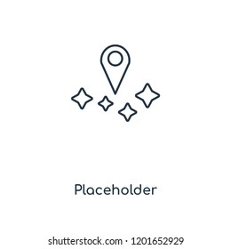 Placeholder concept line icon. Linear Placeholder concept outline symbol design. This simple element illustration can be used for web and mobile UI/UX.