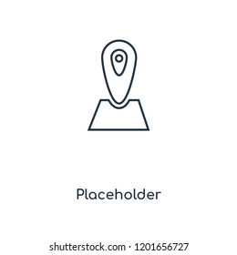 Placeholder concept line icon. Linear Placeholder concept outline symbol design. This simple element illustration can be used for web and mobile UI/UX.