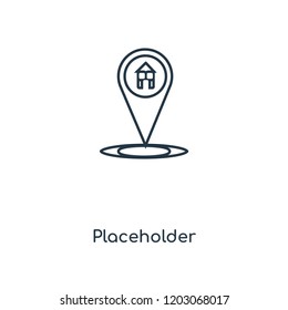 Placeholder concept line icon. Linear Placeholder concept outline symbol design. This simple element illustration can be used for web and mobile UI/UX.