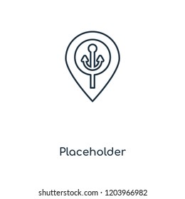 Placeholder concept line icon. Linear Placeholder concept outline symbol design. This simple element illustration can be used for web and mobile UI/UX.