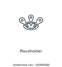 Placeholder concept line icon. Linear Placeholder concept outline symbol design. This simple element illustration can be used for web and mobile UI/UX.