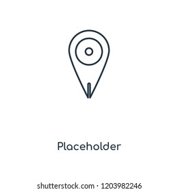 Placeholder concept line icon. Linear Placeholder concept outline symbol design. This simple element illustration can be used for web and mobile UI/UX.