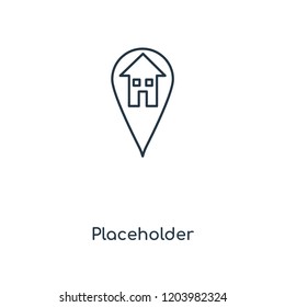 Placeholder concept line icon. Linear Placeholder concept outline symbol design. This simple element illustration can be used for web and mobile UI/UX.