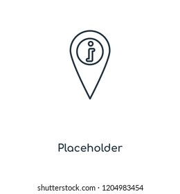 Placeholder concept line icon. Linear Placeholder concept outline symbol design. This simple element illustration can be used for web and mobile UI/UX.