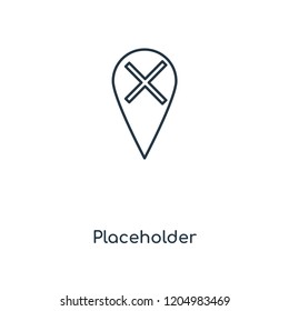 Placeholder concept line icon. Linear Placeholder concept outline symbol design. This simple element illustration can be used for web and mobile UI/UX.