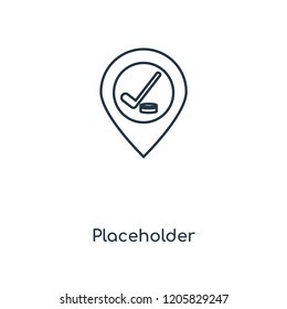 Placeholder concept line icon. Linear Placeholder concept outline symbol design. This simple element illustration can be used for web and mobile UI/UX.