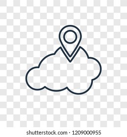 Placeholder concept vector linear icon isolated on transparent background, Placeholder concept transparency concept in outline style