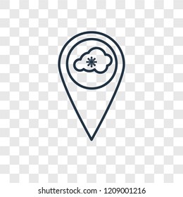 Placeholder concept vector linear icon isolated on transparent background, Placeholder concept transparency concept in outline style